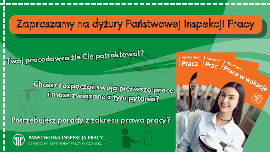 Zapraszamy na dyżury Państwowej Inspekcji Pracy w Urzędach Pracy