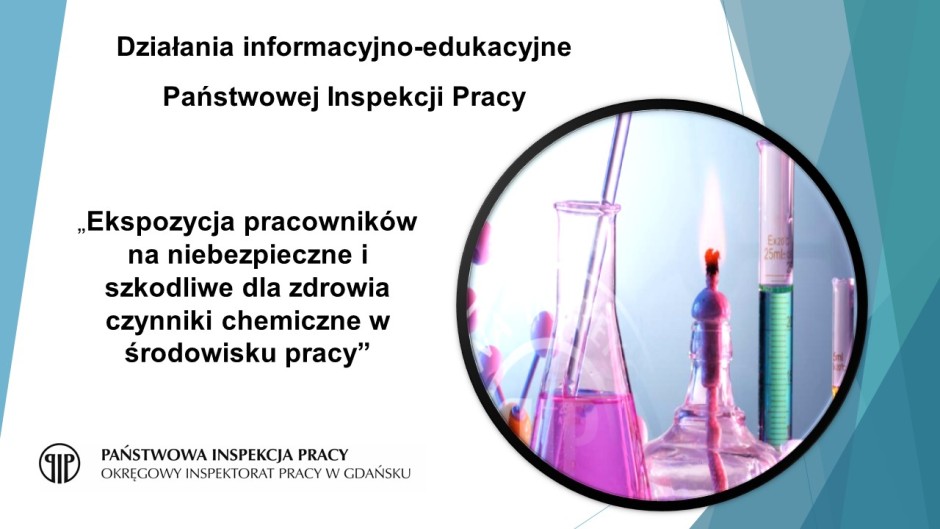 Szkolenie dla pracodawców w ramach działań informacyjno-edukacyjnych pn. „Ekspozycja pracowników na niebezpieczne i szkodliwe dla zdrowia czynniki chemiczne w środowisku pracy”.