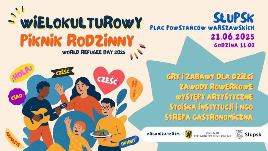 Wielokulturowy Piknik Rodzinny - World Refugee Day 2025 w Słupsku