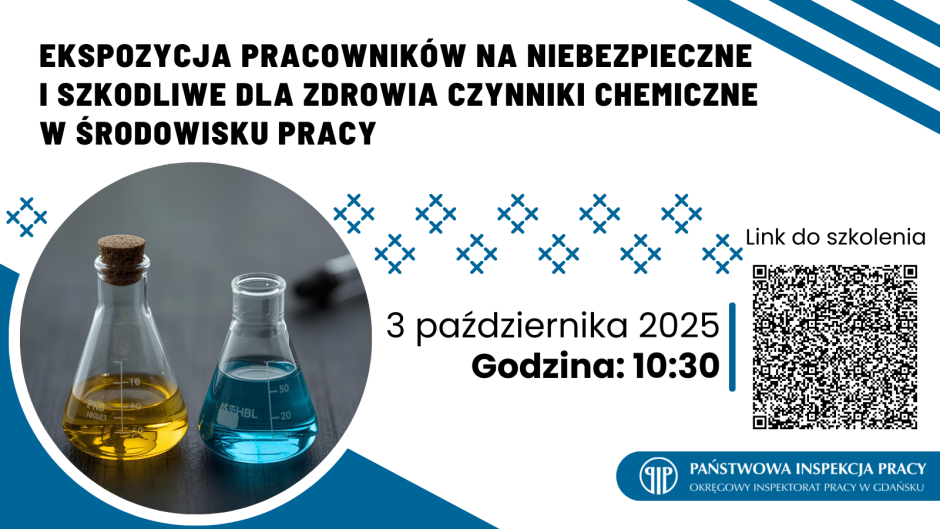 Organizujemy bezpłatne szkolenie dot. ekspozycji na czynniki chemiczne w środowisku pracy