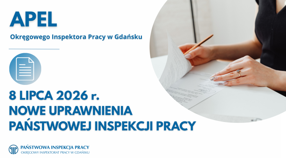 Apel Okręgowego Inspektora Pracy w Gdańsku do pracodawców