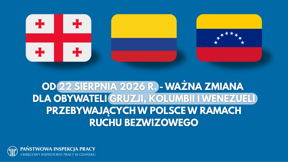 Ważna zmiana dla obywateli Gruzji, Kolumbii i Wenezueli przebywających w Polsce w ramach ruchu bezwizowego